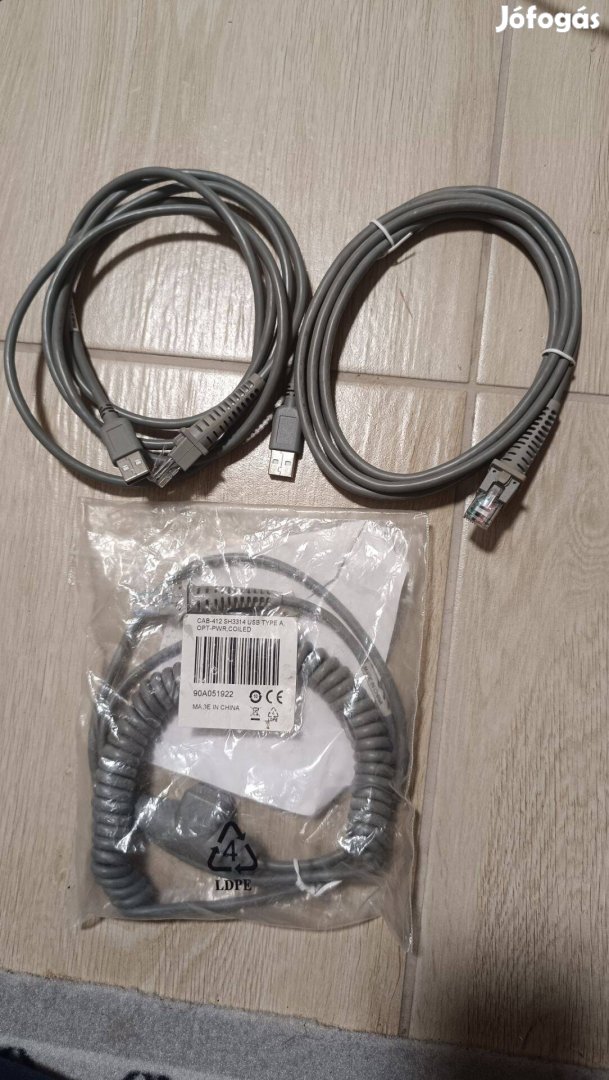 Datalogic CAB-412 kábelcsomag két használt és egy bontatlan