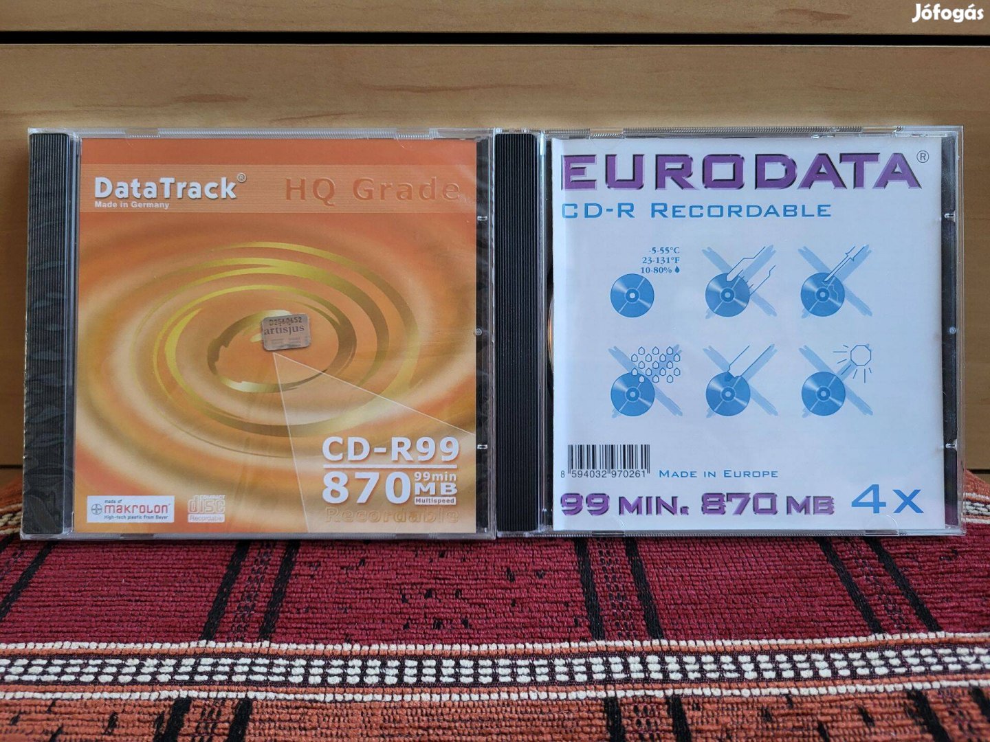 Datatrack + Eurodata 99-perces 870MB írható CD CD-R lemez 2db