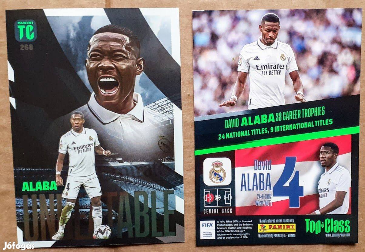 David Alaba Real Madrid Unbeatable focis kártya Panini Top