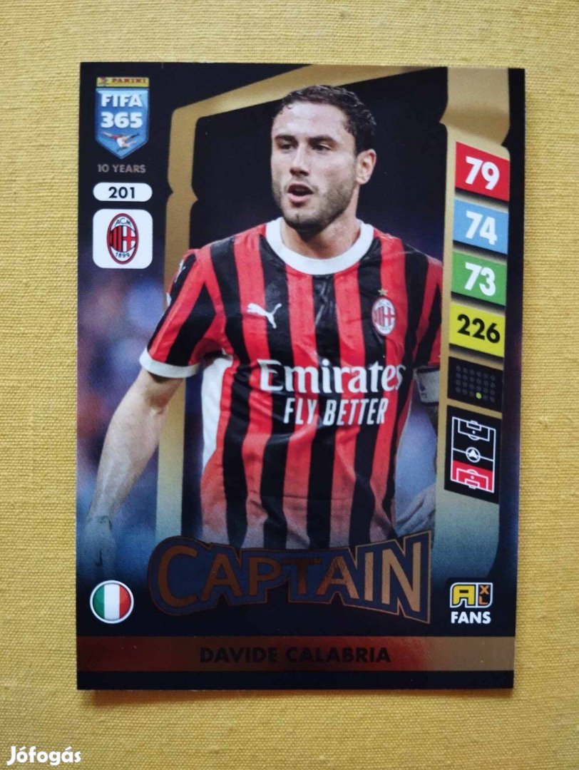 Davide Calabria (AC Milan) FIFA 365 2025 Captain focis kártya