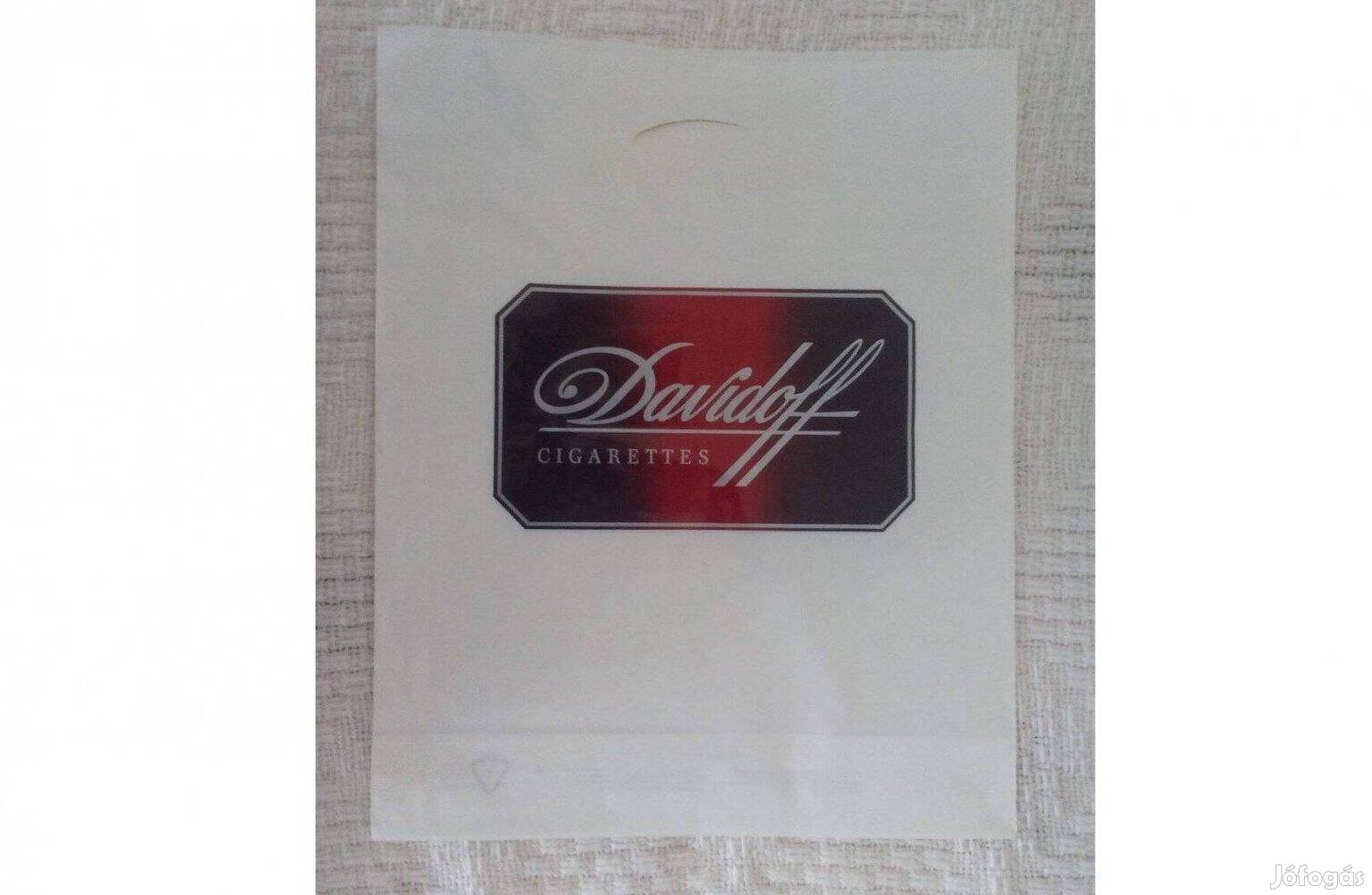 Davidoff fehér reklám nylon szatyor, új a 90-es évekből, retro,