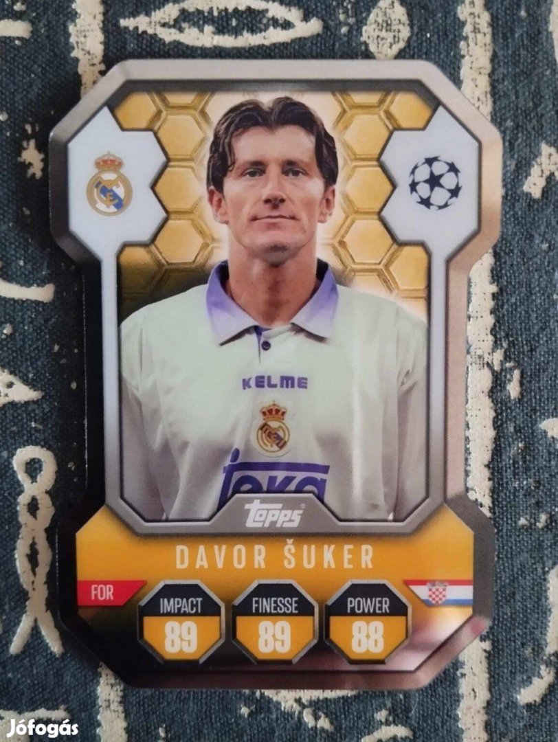 Davor Suker (Real Madrid) Shield Pajzs Bajnokok Ligája 2024/25 kártya