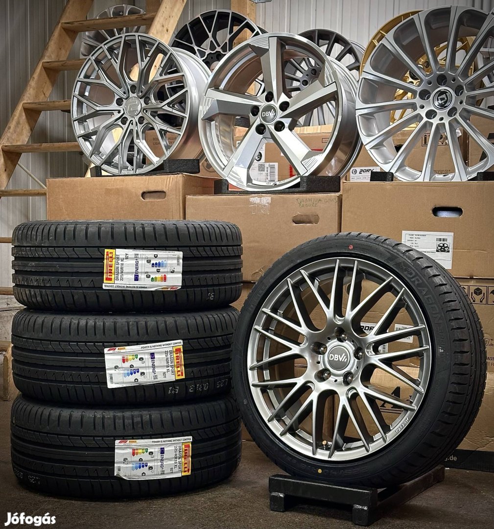 Dbv 18zoll Új alufelnik Pirelli 225/40 R18 Új nyári gumikkal