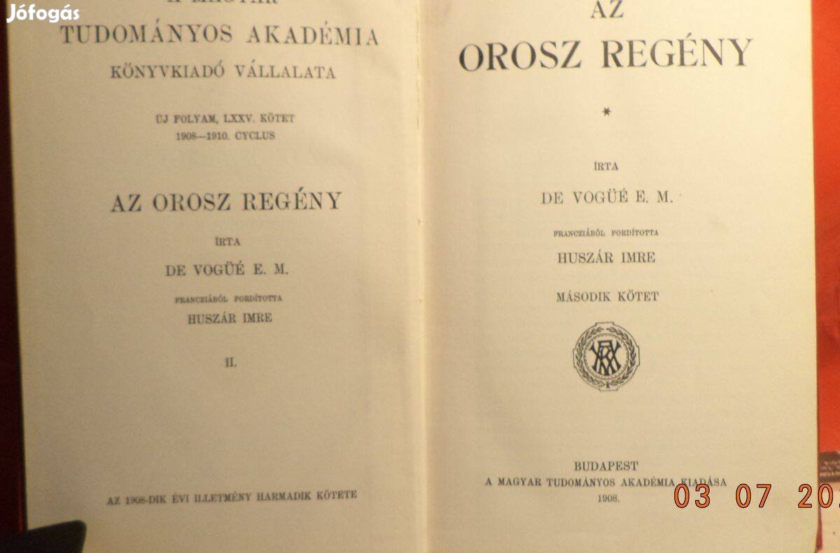 De Vogüé E.M. Az orosz regény II