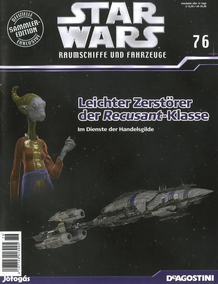 Deagostini Star Wars 76 - Commerce Guild Support Ship magazin, újság