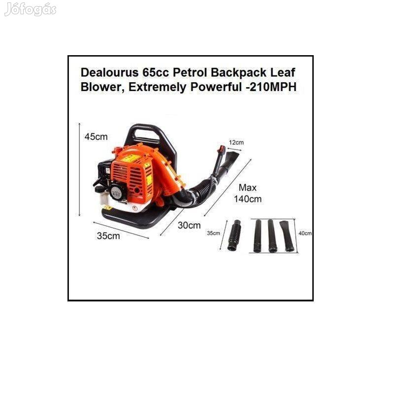 Dealourus GRB650 65 cm3-es benzines háti lombfúvó készlet, 3,8LE,