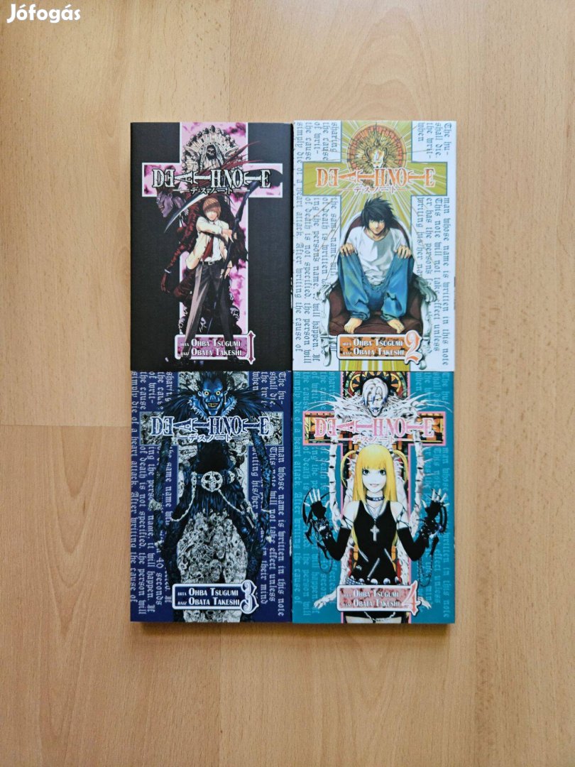 Death Note manga 1-4. kötet, japán képregény + ajándék 2 manga