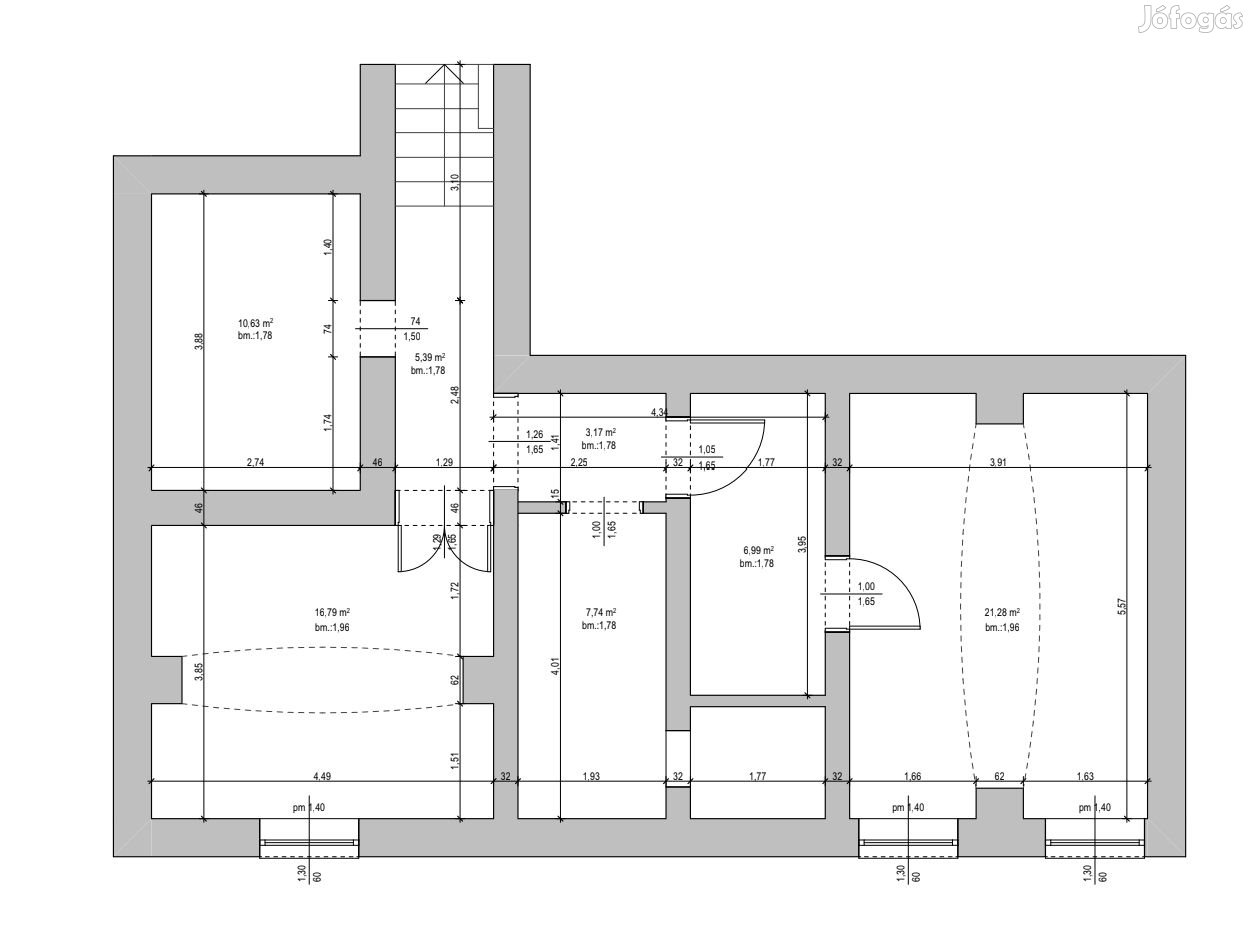 Debrecen BELVÁROSÁBAN, 282 m2-es, FELÚJÍTANDÓ családi ház, 535 m2-es