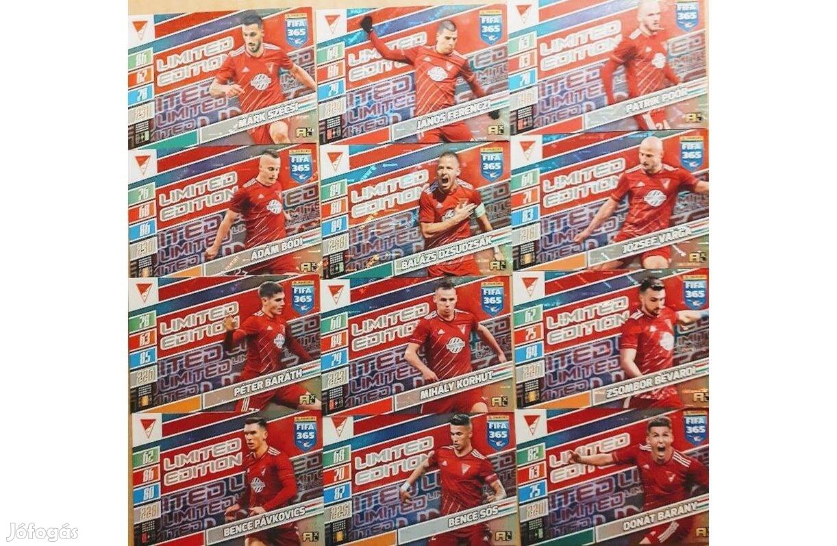 Debrecen DVSC 12 darabos teljes Limited Edition sor Panini 2022