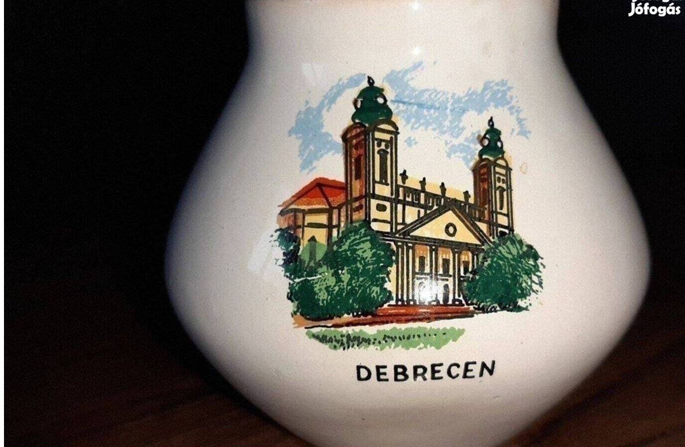 Debrecen látképes kerámia edény