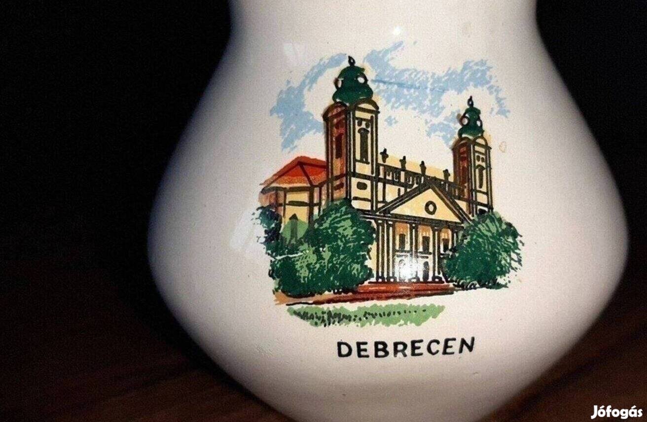 Debrecen látképes kerámia edény