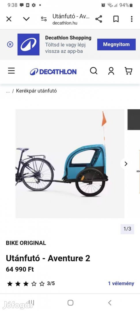 Decathlonos bicikliutánfutó