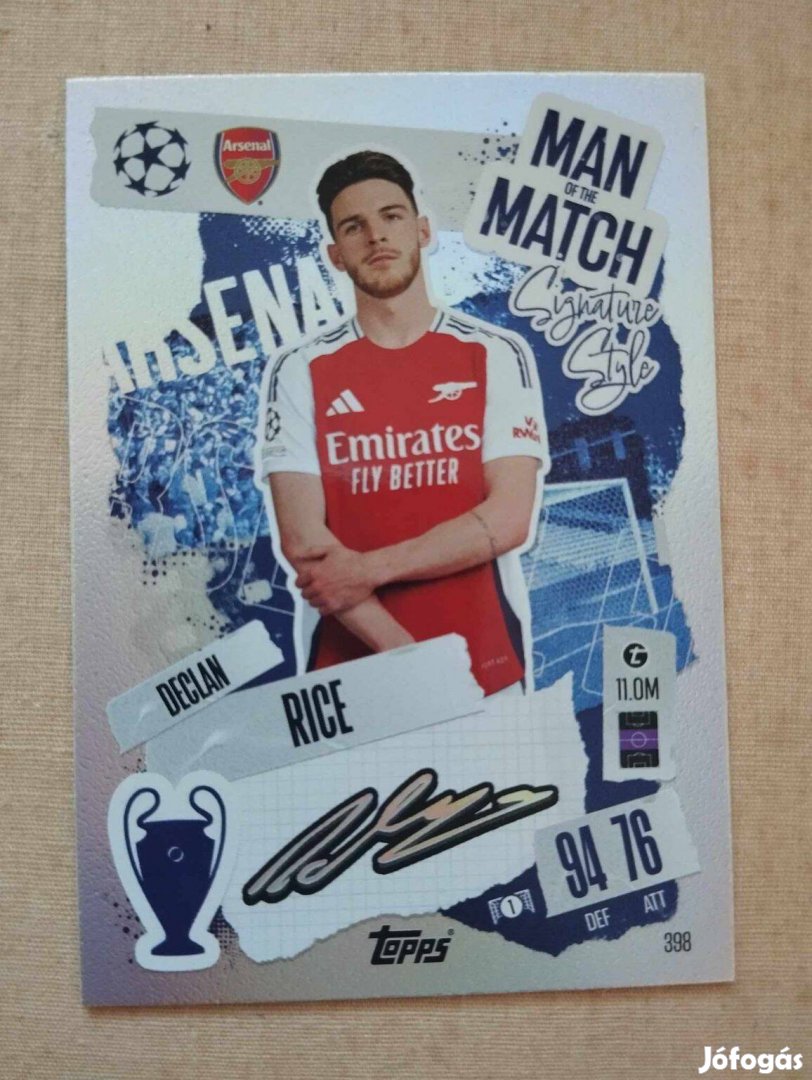 Declan Rice (Arsenal) Man of the Match BL 2024/25 focis kártya