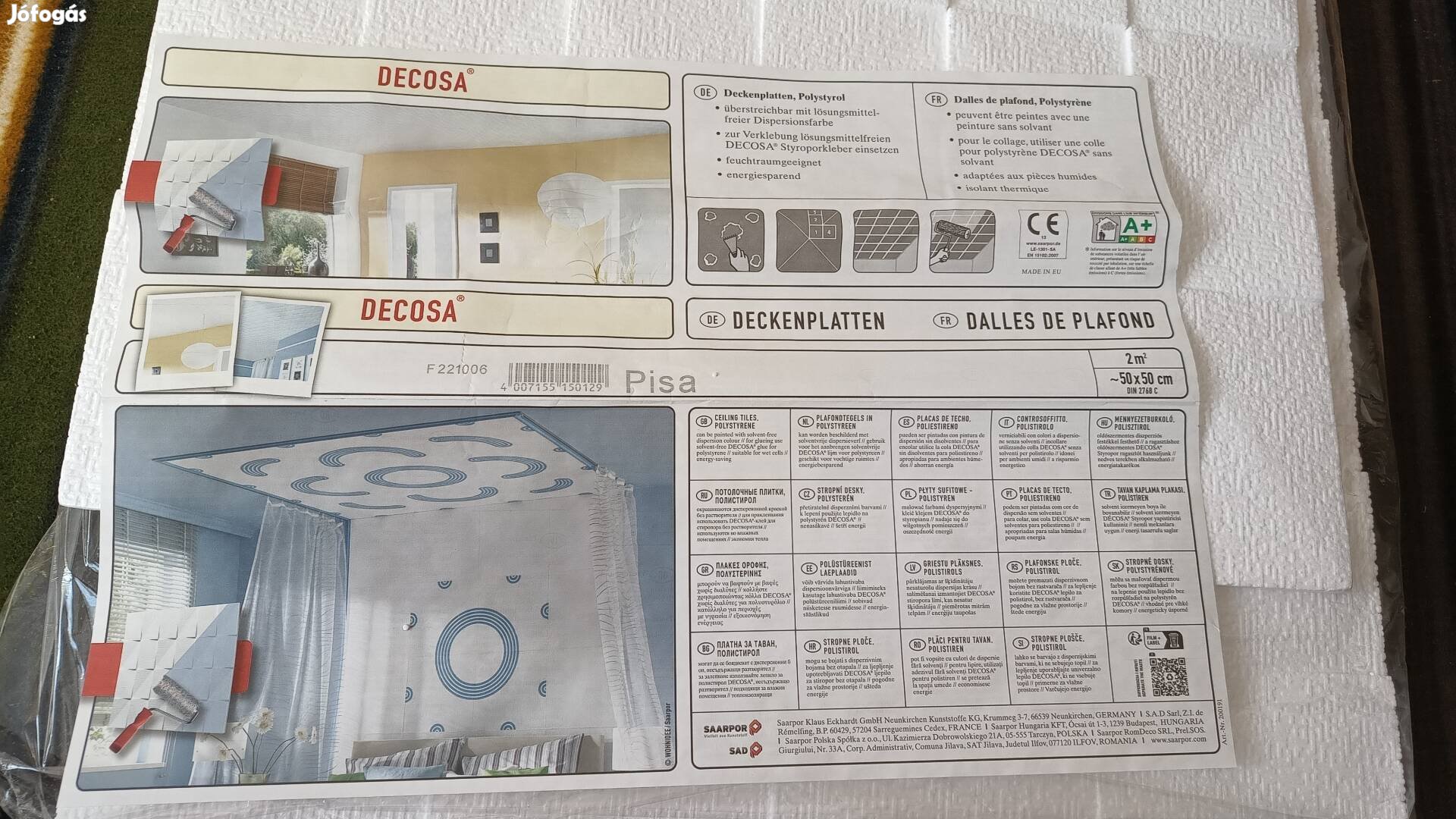 Decosa Pisa új mennyezeti dekorlap