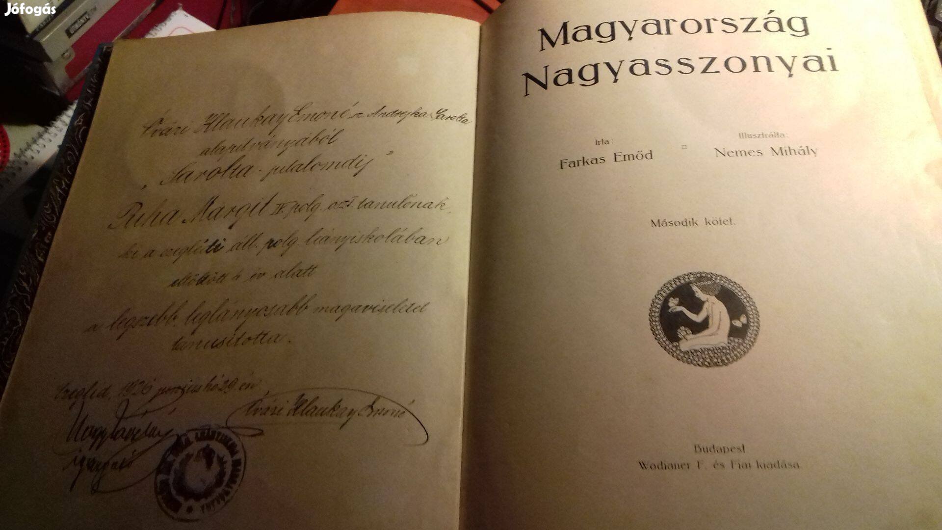 Dedikált Farkas Emőd: Magyarország Nagyasszonyai 2