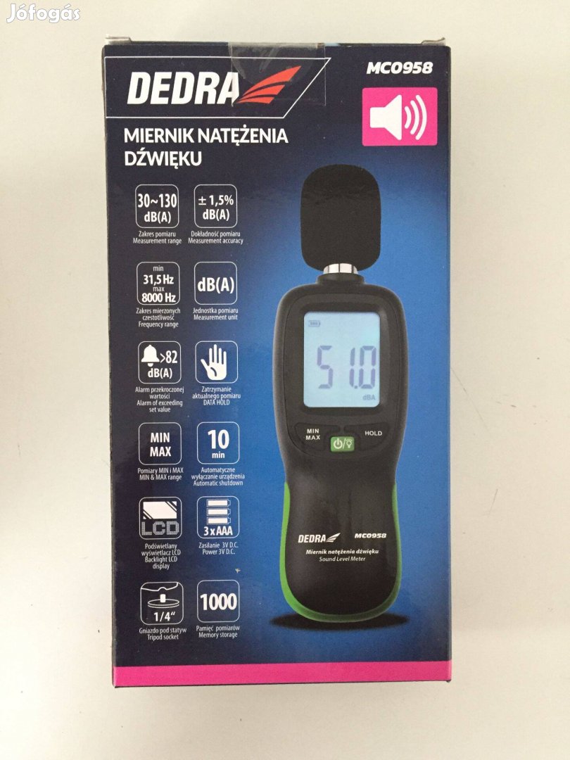 Dedra MC0958 Hangintenzitásmérő, decibel mérő, szonométer