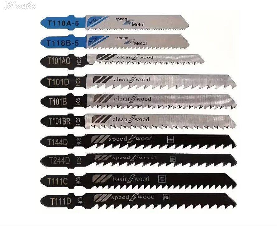 Dekopír dekopírfűrész fűrészlap szett 10db-os fa és fém vegyesen