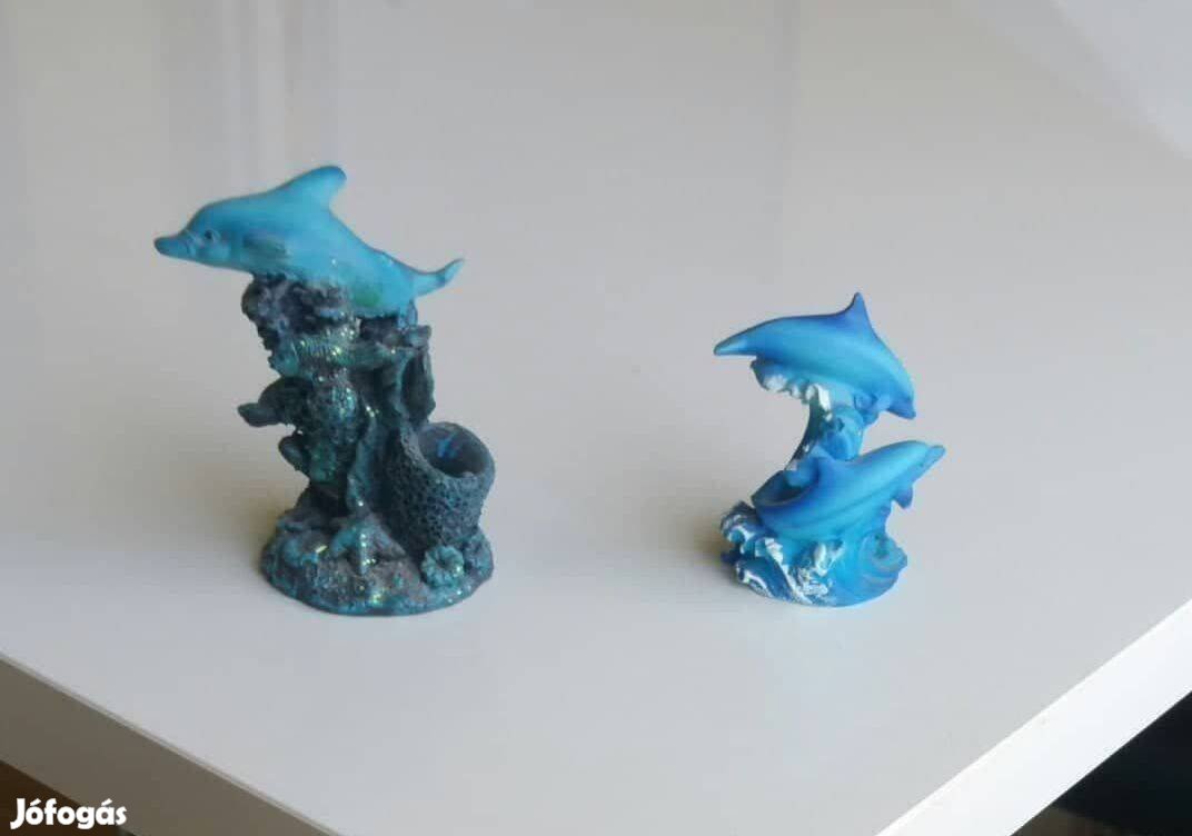 Dekoráció delfinek Akváriumdísz kék delfin szobor akvárium -szoba disz
