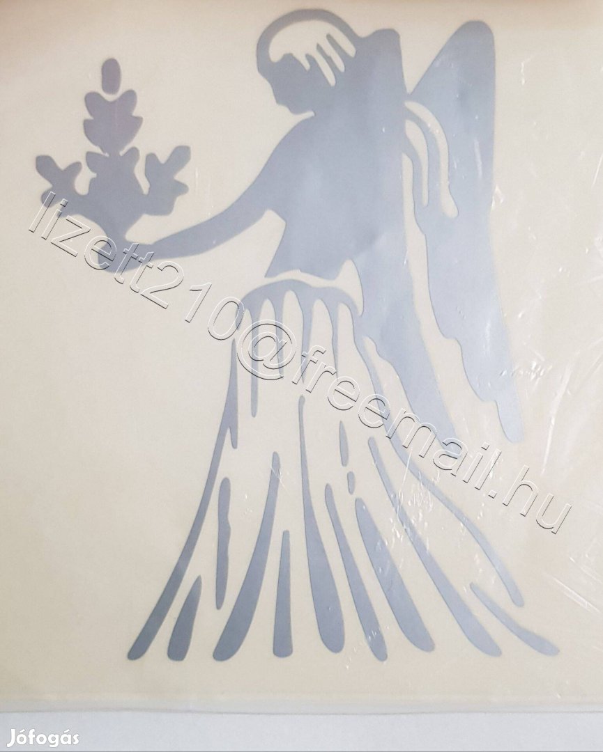 Dekorációs autó matrica ablak angyal új bontatlan