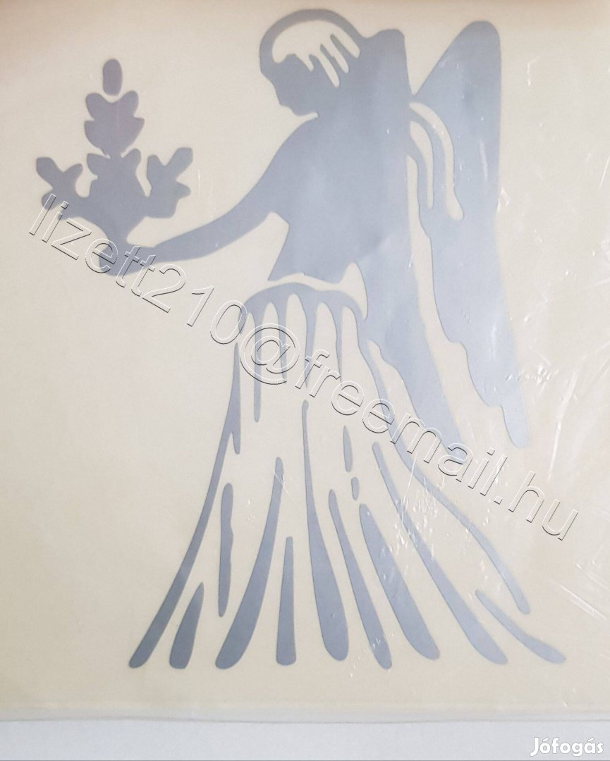 Dekorációs autó matrica ablak angyal vadonatúj bontatlan