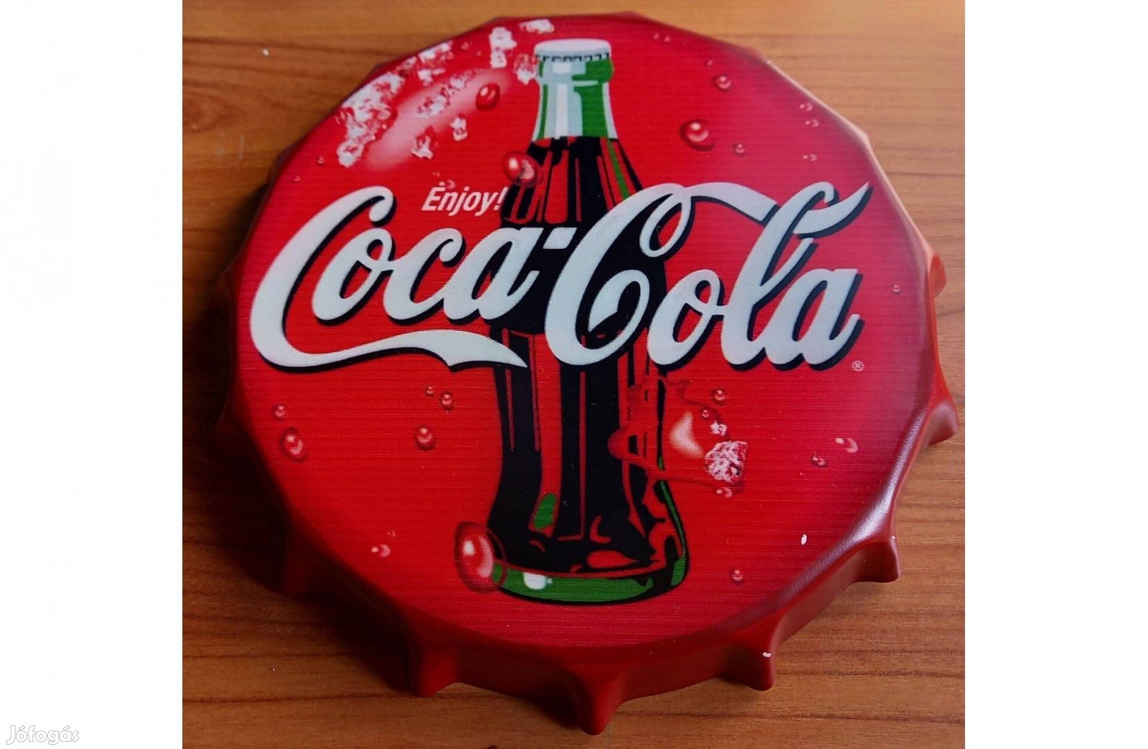 Dekorációs fém kupak (Coca-COLA Kupak 30CM Átmérőjű)