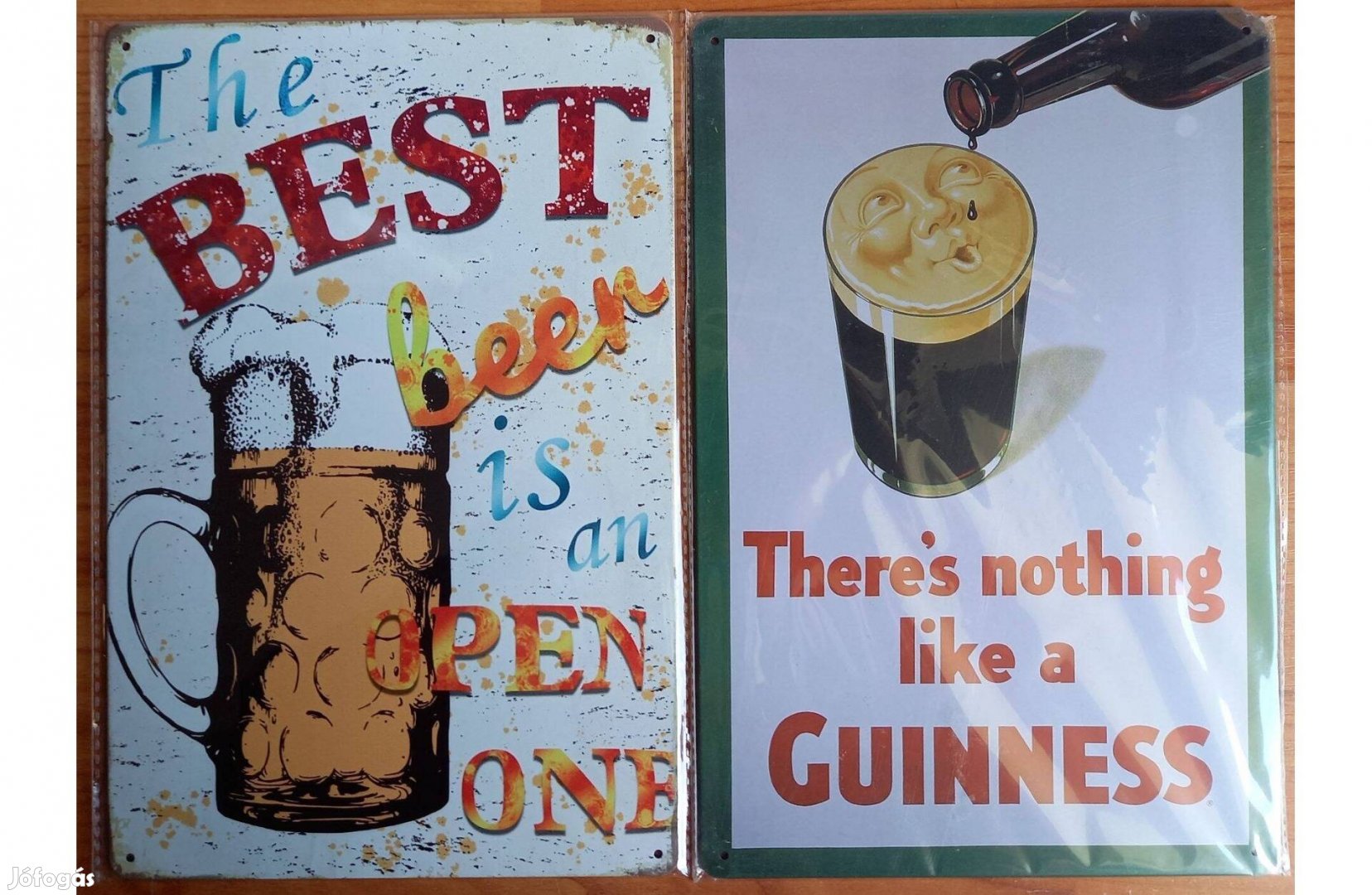 Dekorációs fém tábla (A Legjobb SÖR Nyitott - Guinness )