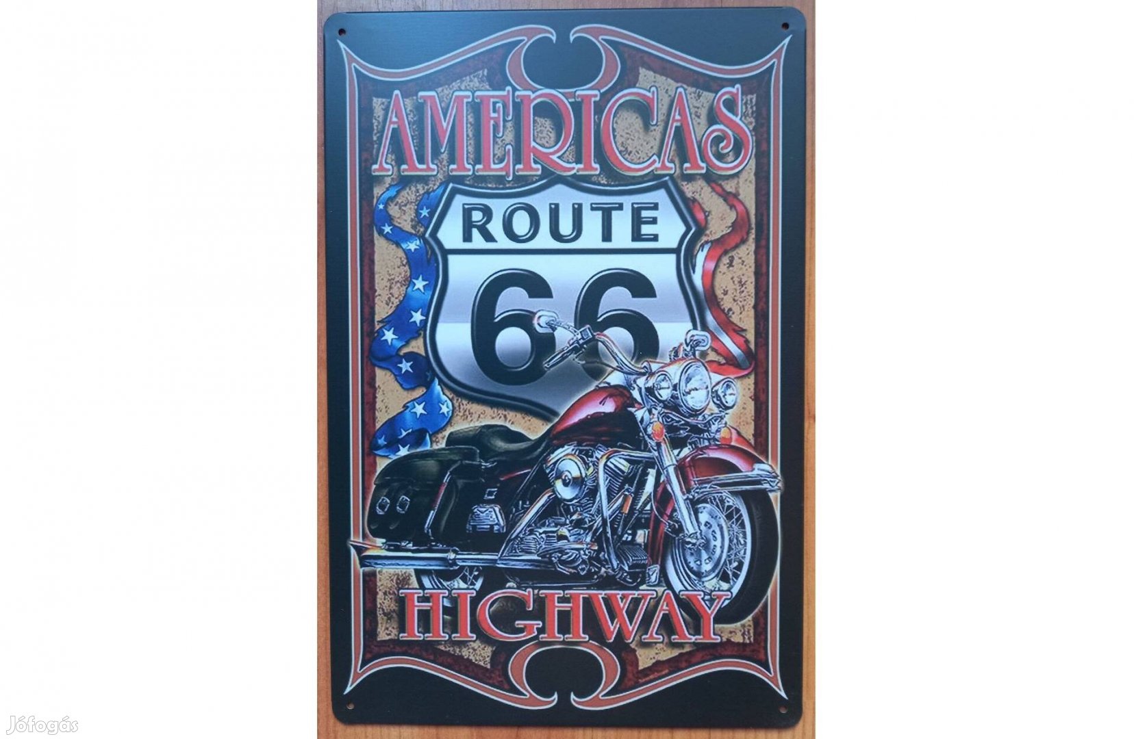 Dekorációs fém tábla (Americas Route 66)