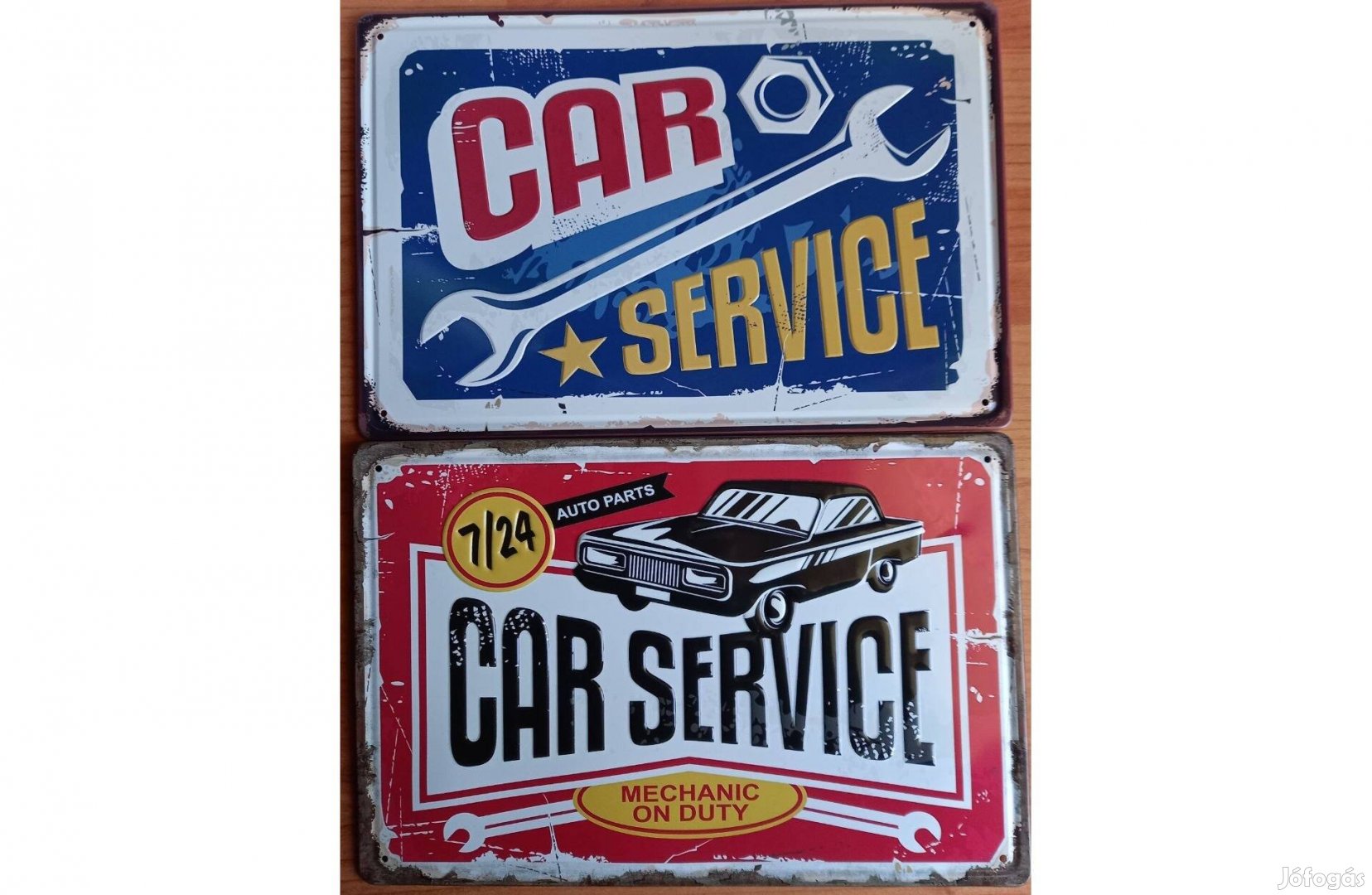 Dekorációs fém tábla Autó Szerviz Dombornyomott