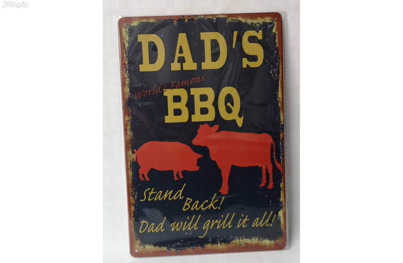 Dekorációs fém tábla (BBQ DAD'S)