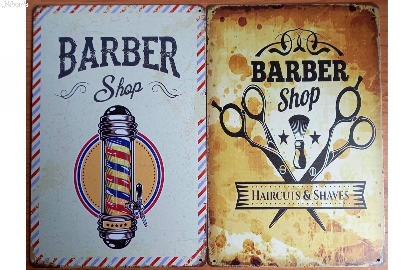 Dekorációs fém tábla (Barber Shop Hajvágás És Borotválás)