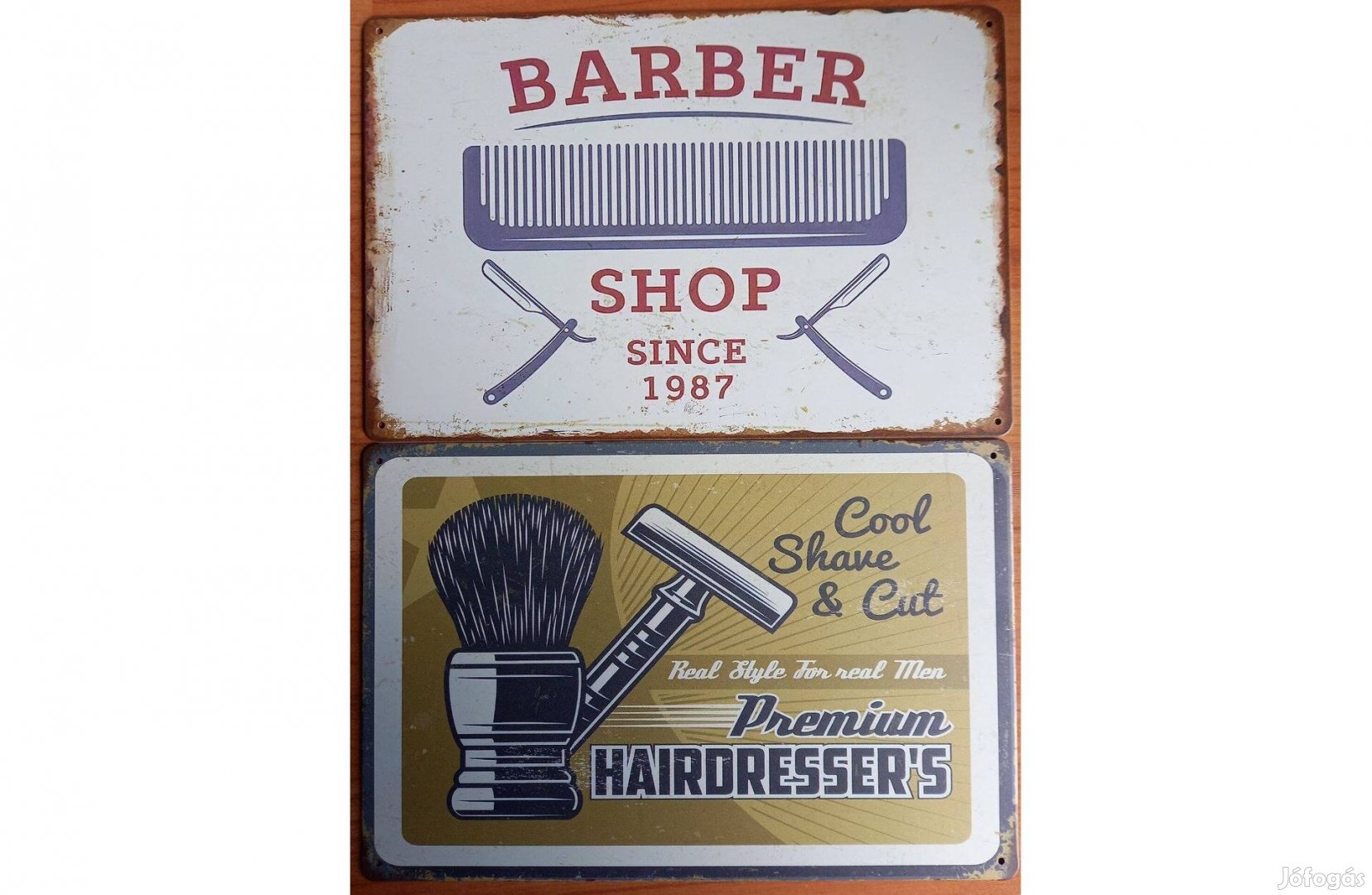 Dekorációs fém tábla (Barber Shop - Prémium Fodrász)