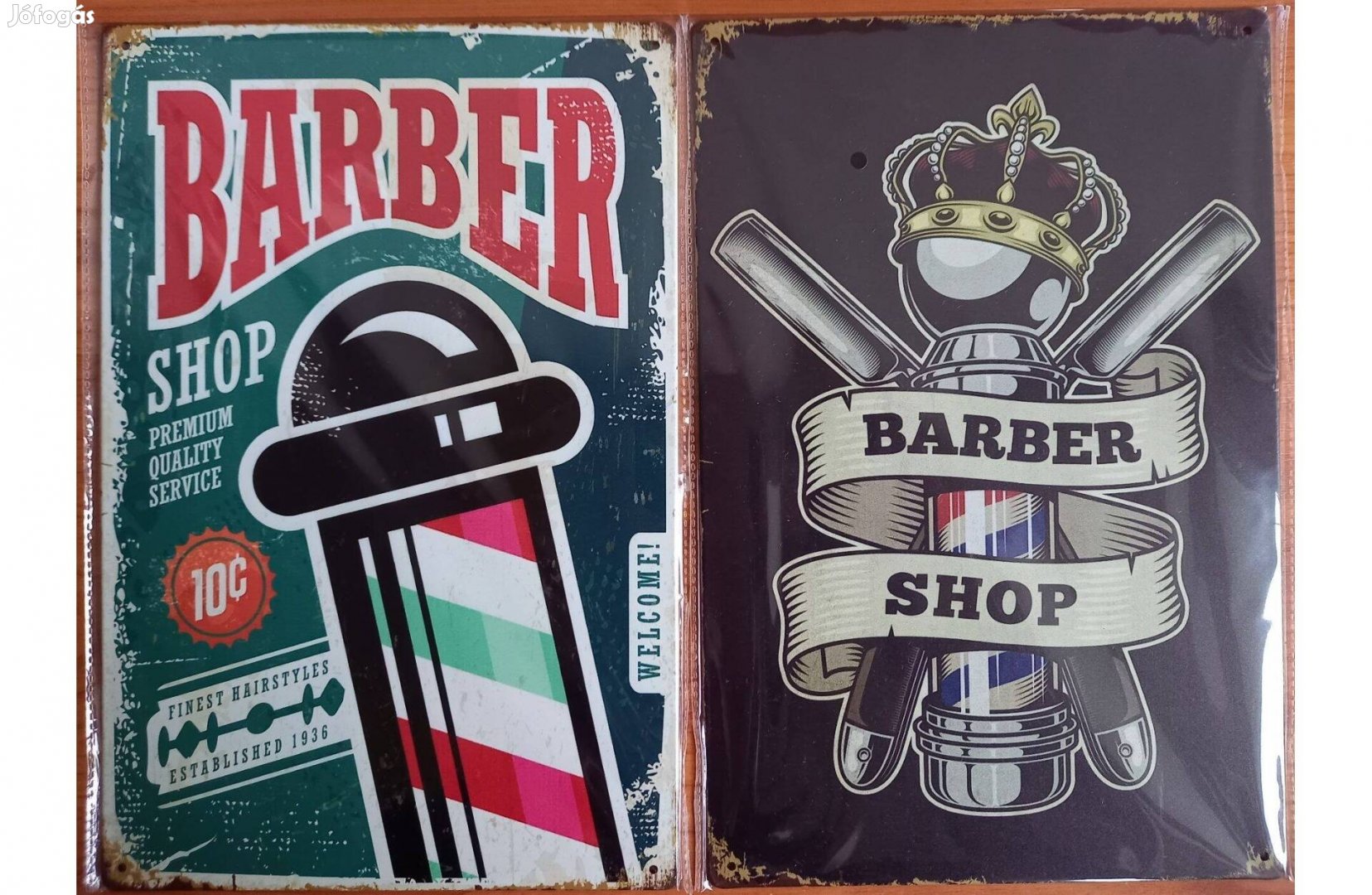 Dekorációs fém tábla (Barbershop)