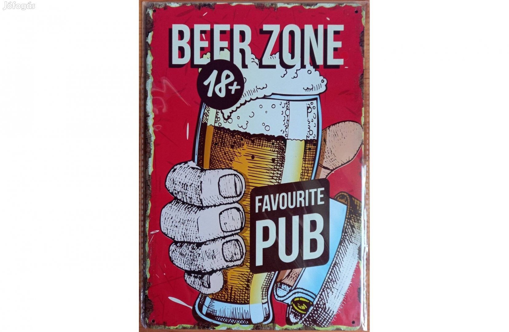 Dekorációs fém tábla Beer Zone