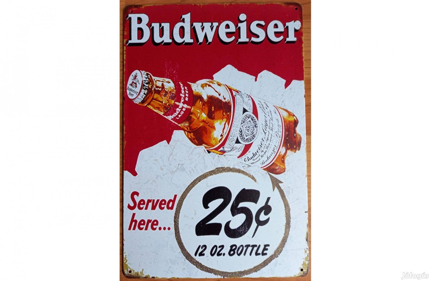 Dekorációs fém tábla Budweiser