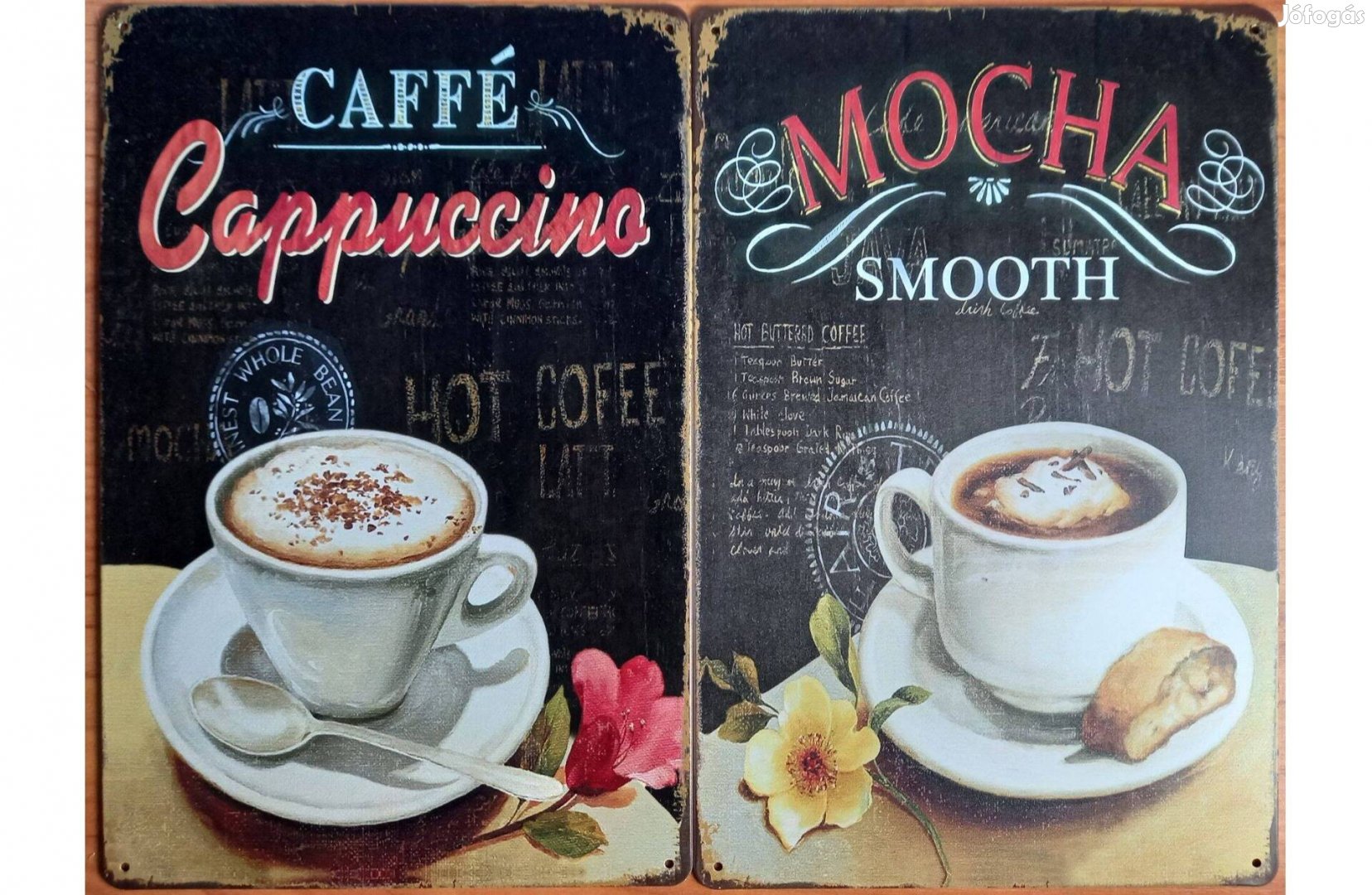 Dekorációs fém tábla Cappuccino - Mocha