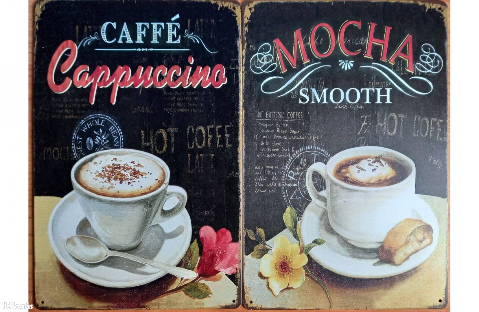 Dekorációs fém tábla (Cappuccino - Mocha)