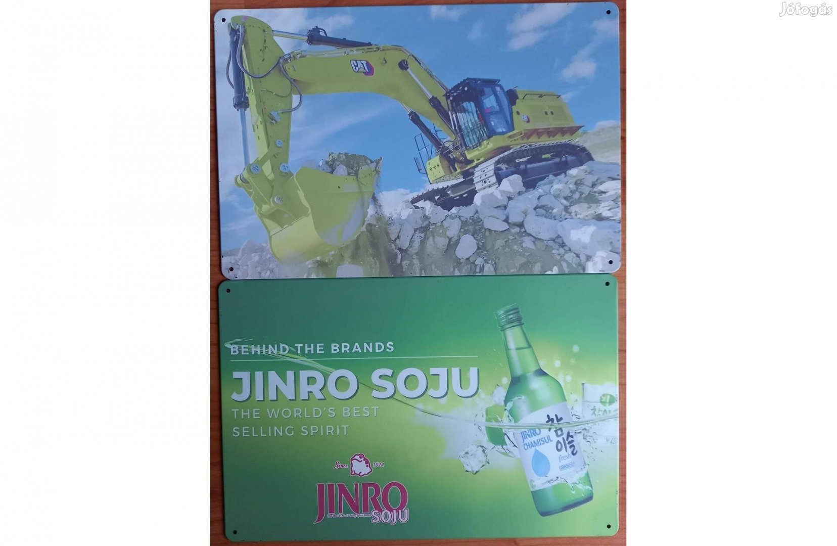 Dekorációs fém tábla (Caterpillar - Jinro Soju, Koreai Szeszes ITAL Kü