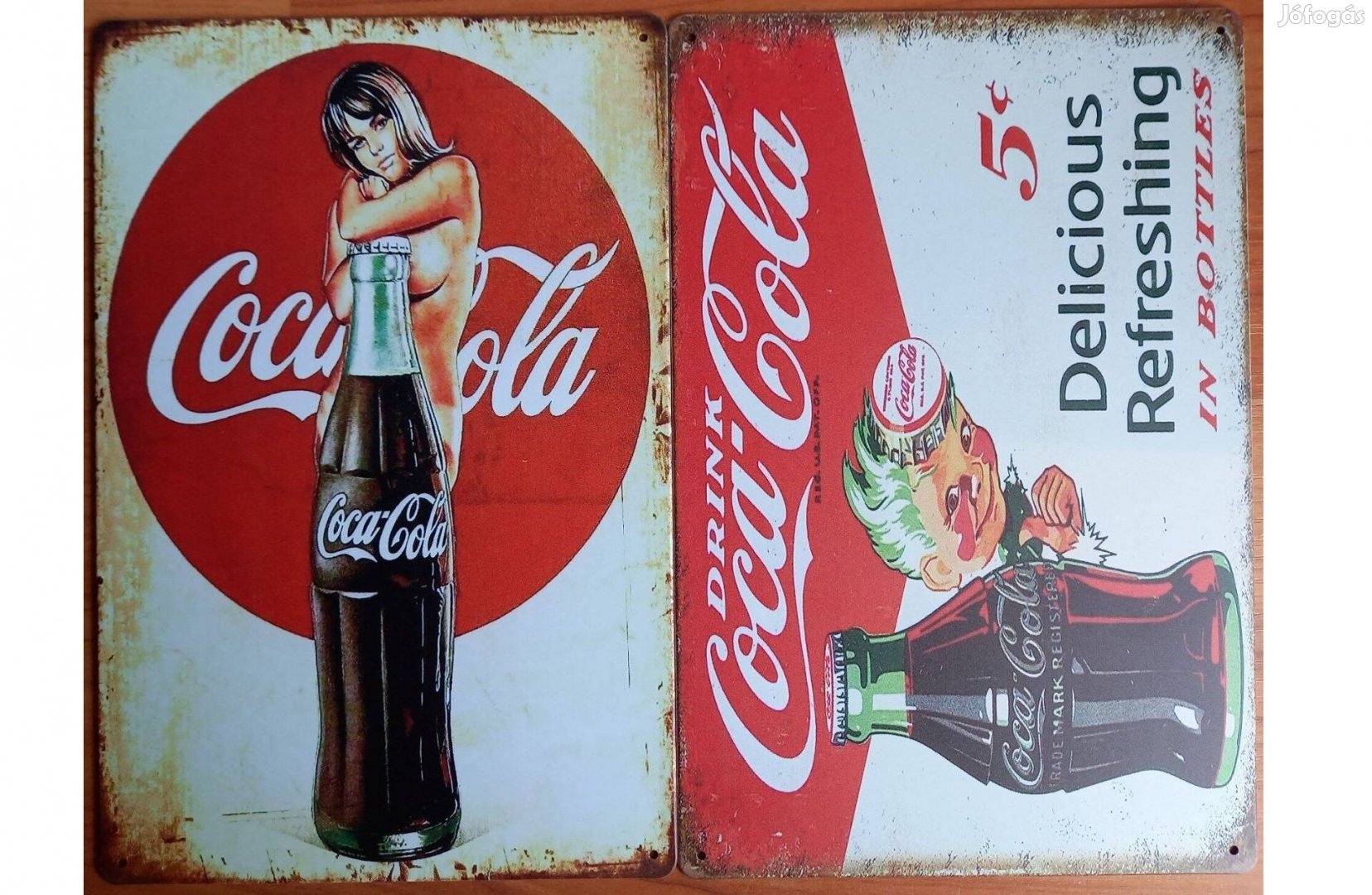 Dekorációs fém tábla (Coca-COLA - Finom Frissitő A Palackokban