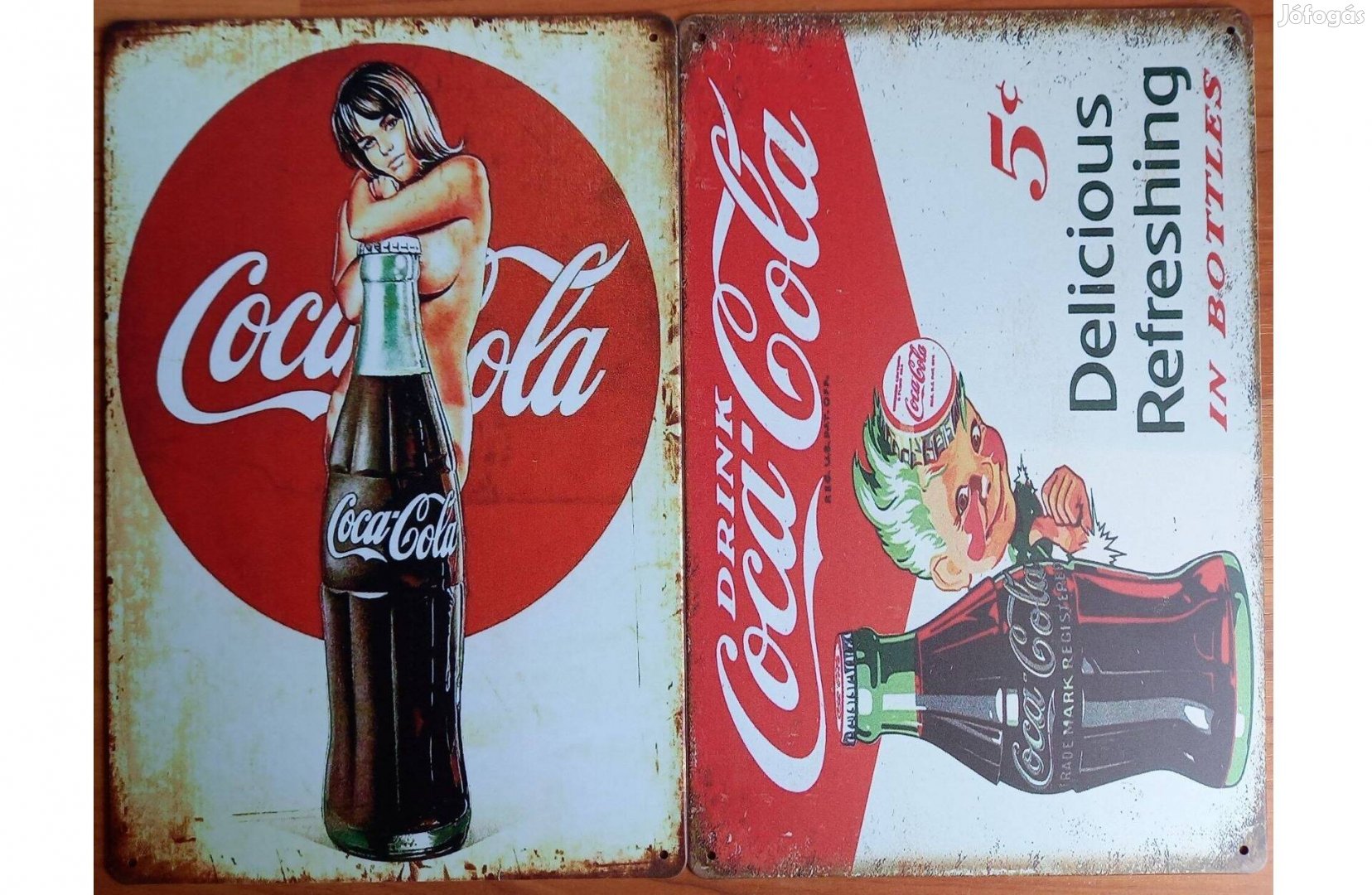 Dekorációs fém tábla (Coca-COLA - Finom Frissitő A Palackokban)