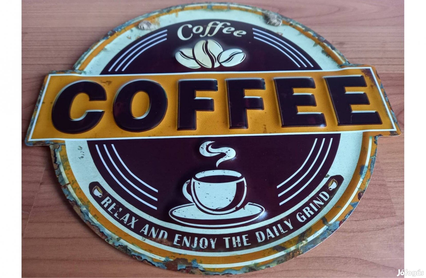 Dekorációs fém tábla (Coffee Pihenjen És Élvezze A Minnapi Teendőket)