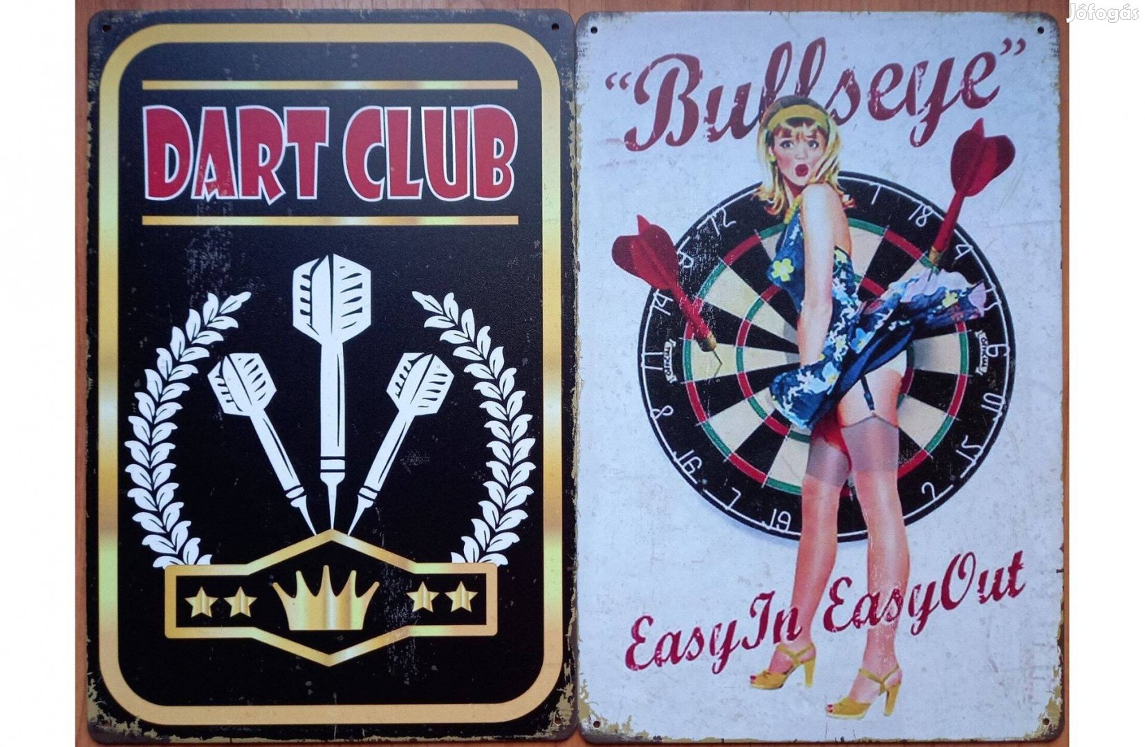 Dekorációs fém tábla DARTS Club - DARTS-Telitalálat -