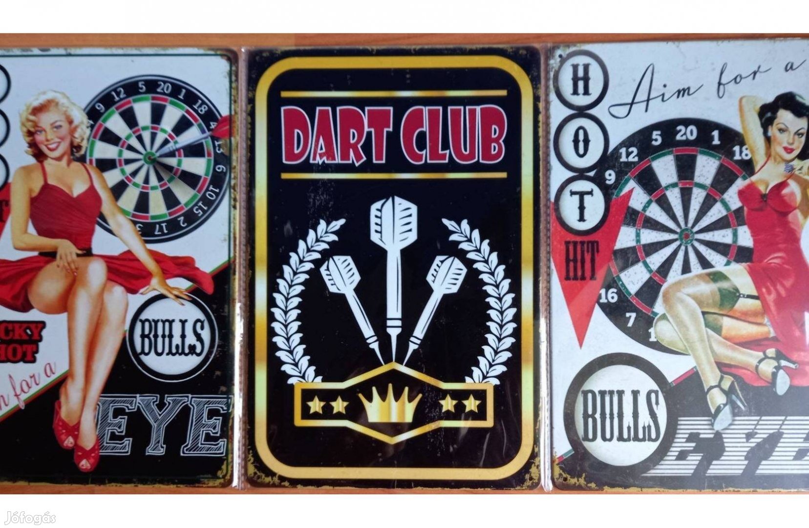 Dekorációs fém tábla (DARTS - DARTS - DARTS)