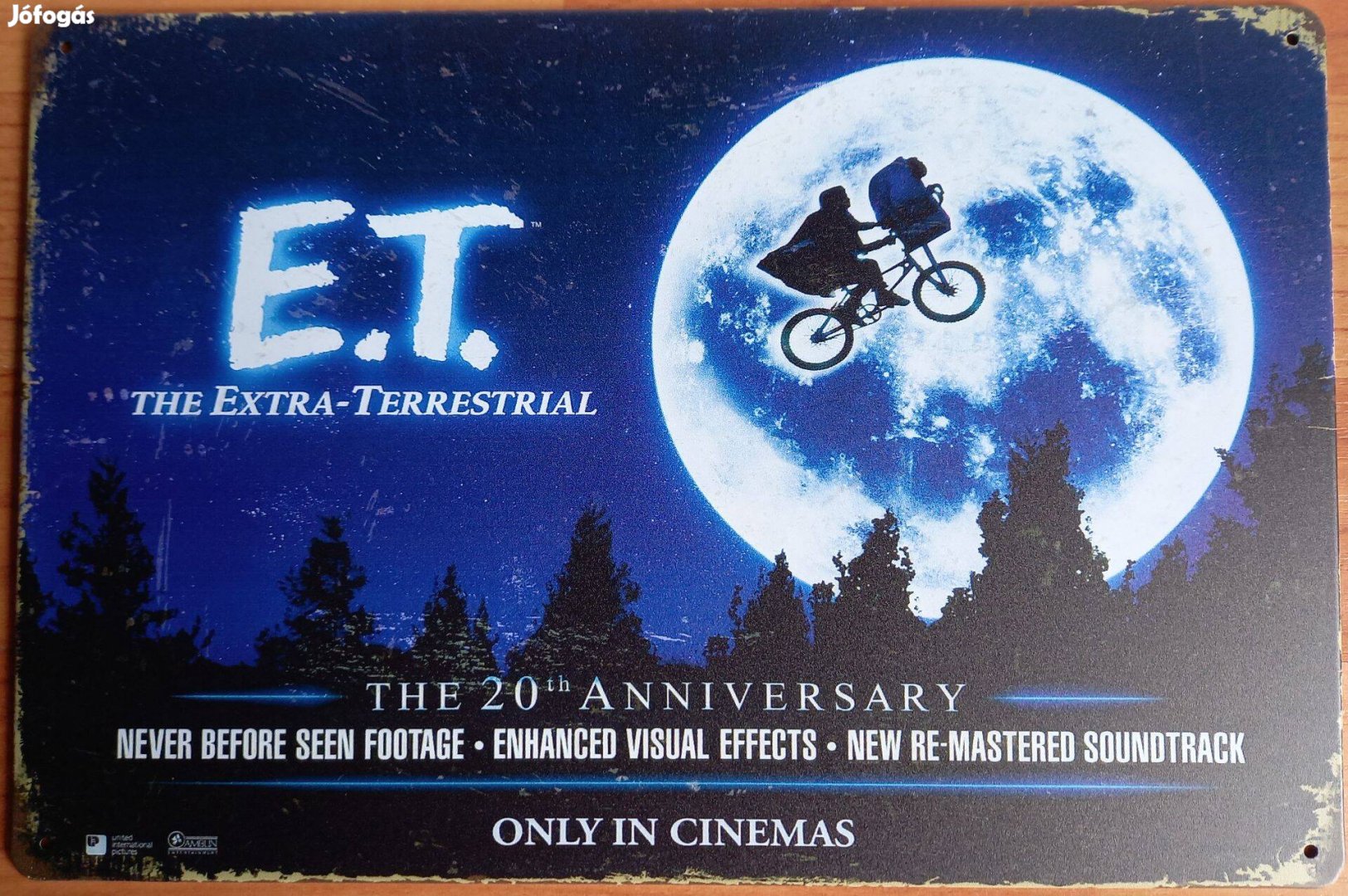 Dekorációs fém tábla E.T.,