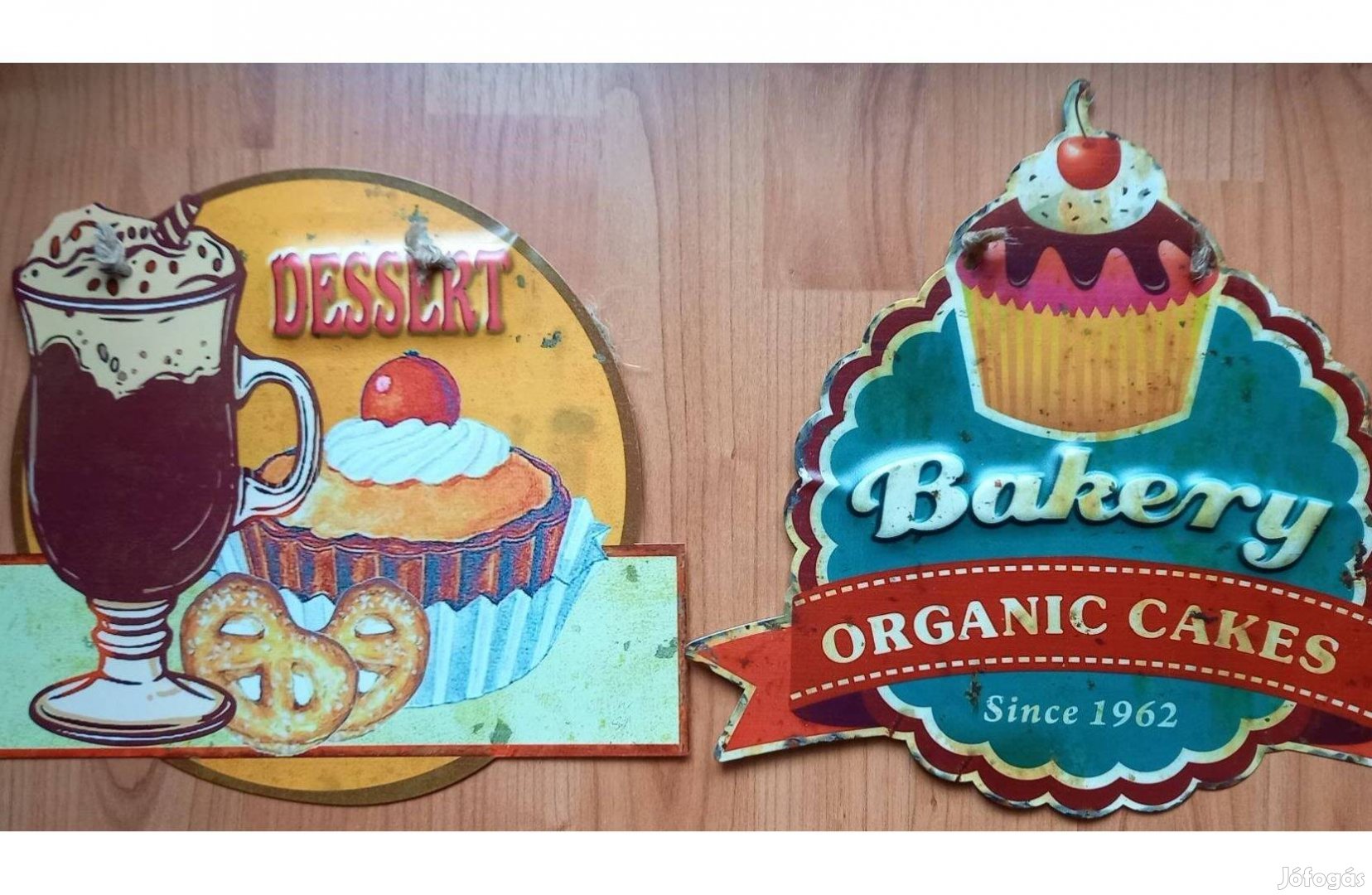Dekorációs fém tábla Eredeti Sütemények - Dessert -