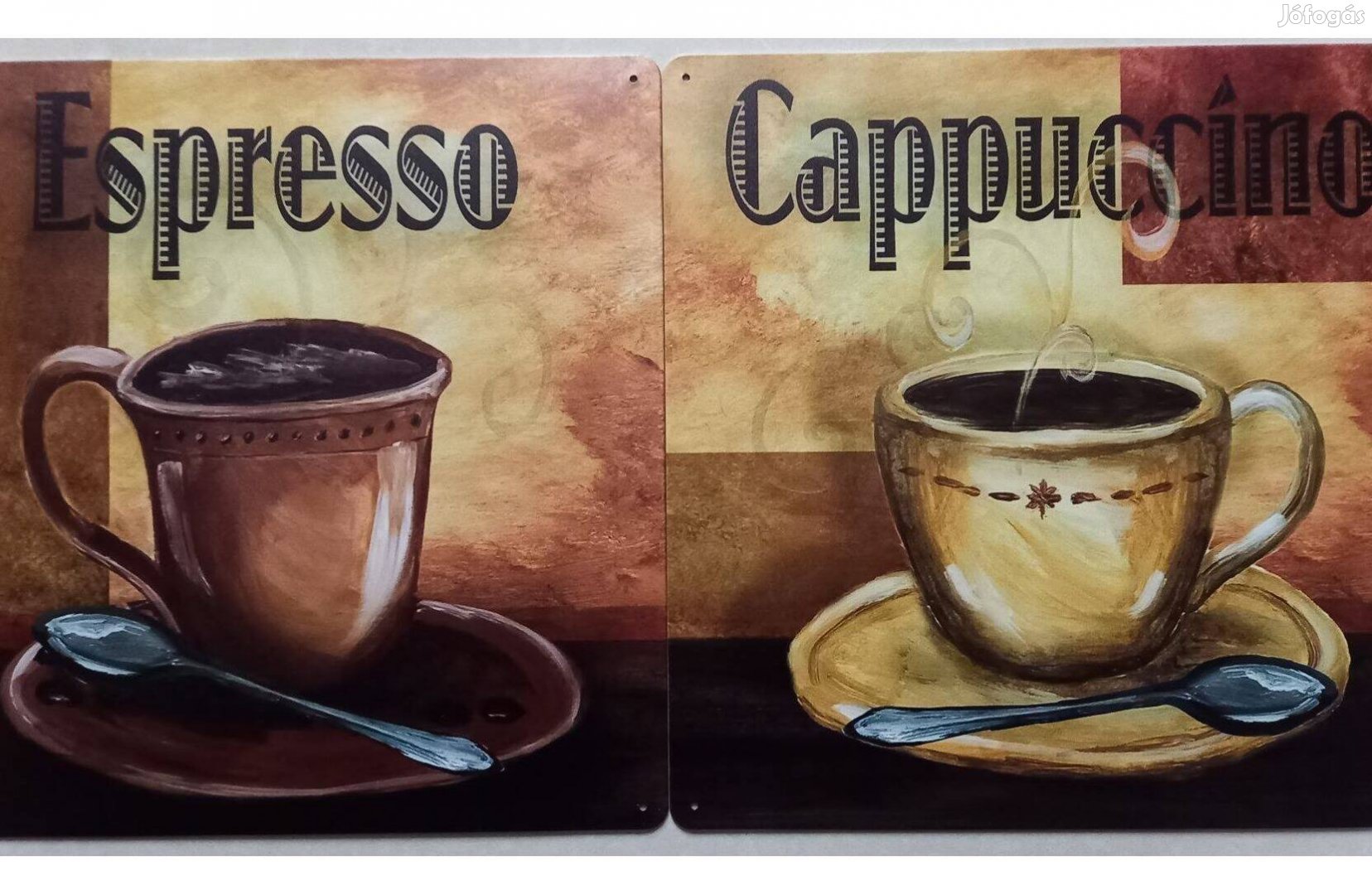 Dekorációs fém tábla (Espresso - Capuccino)