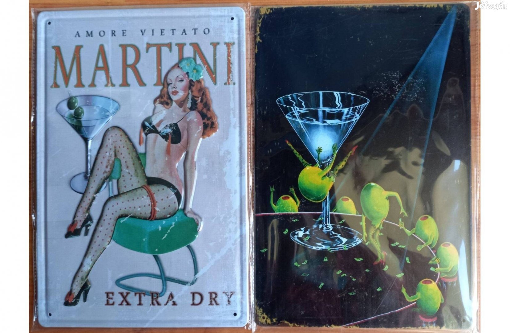 Dekorációs fém tábla (Extra Száraz Martini & PIN-UP GIRL)