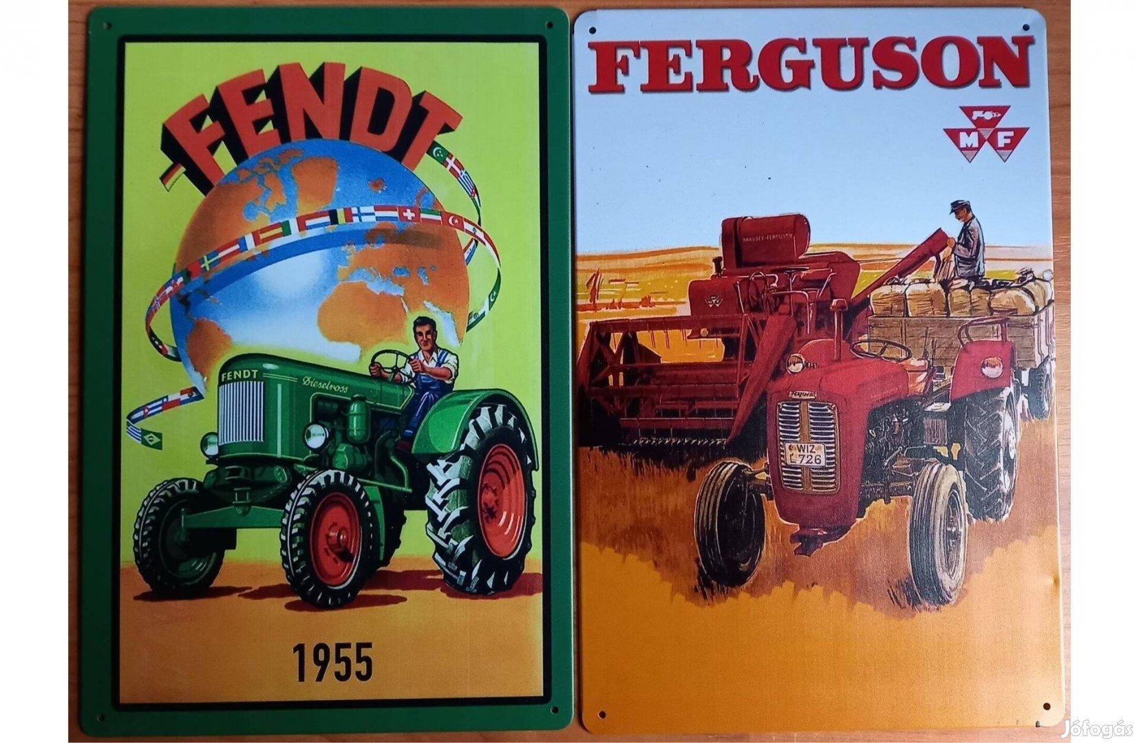 Dekorációs fém tábla (Fendet - Massey Ferguson Traktorok)