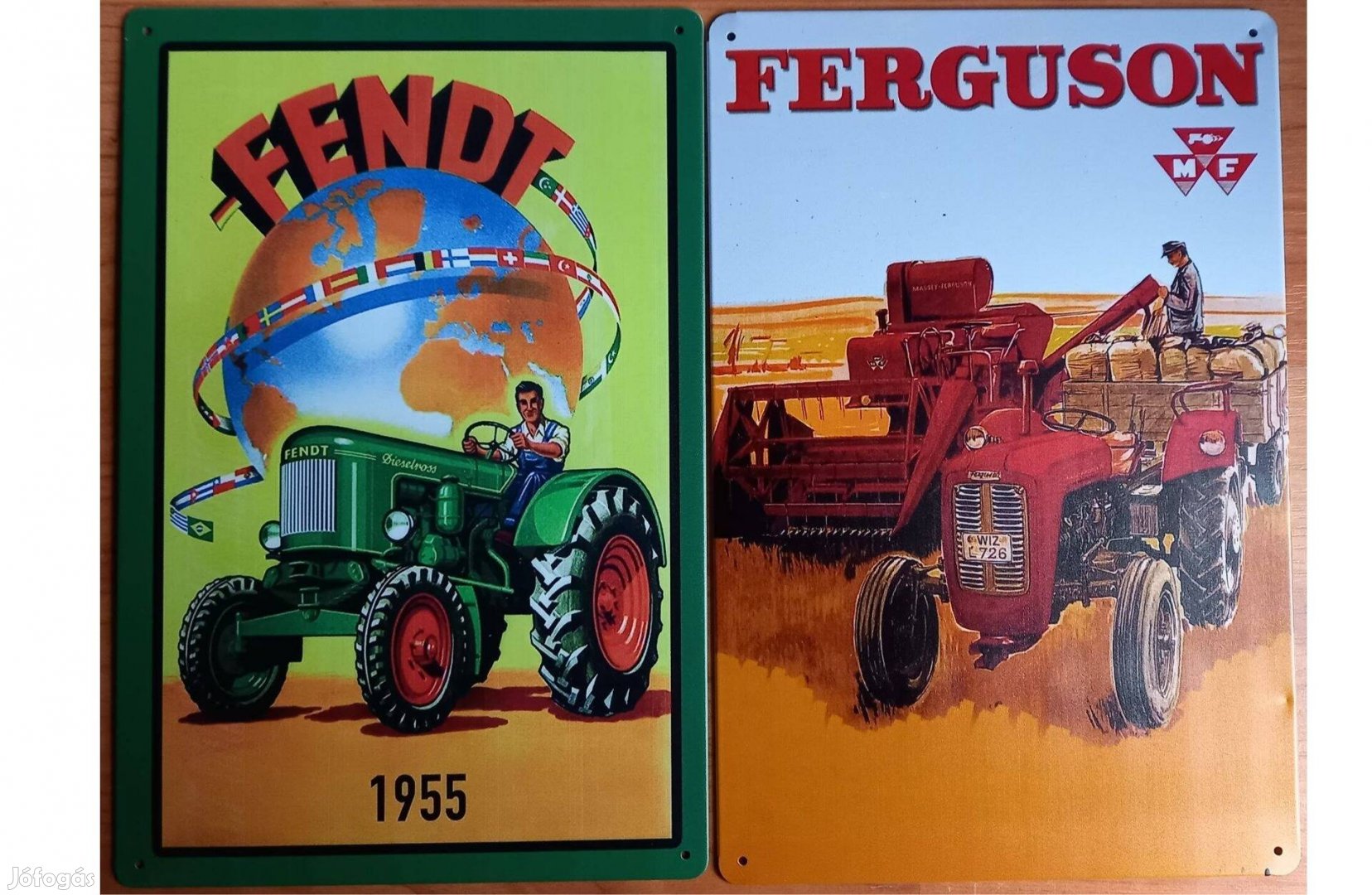 Dekorációs fém tábla (Fendet - Massey Ferguson Traktorok)