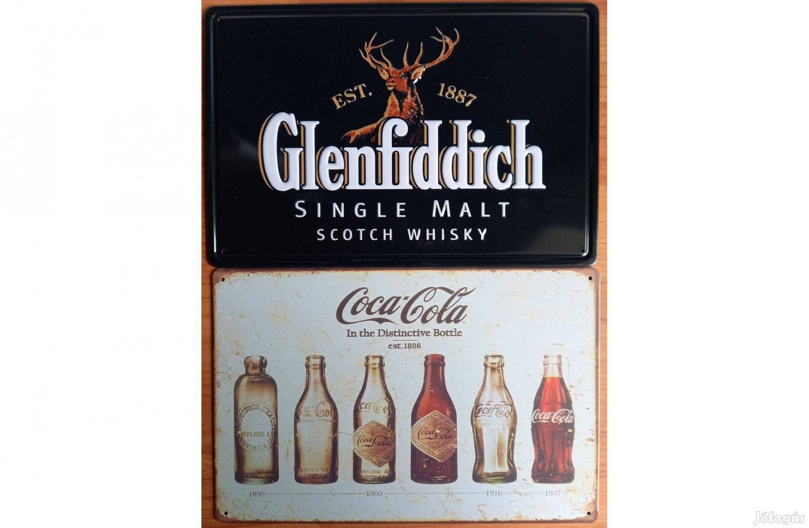 Dekorációs fém tábla (Glenfiddich Skót Whisky - Coca-COLA A Különleges