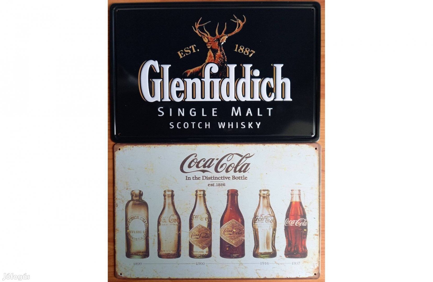 Dekorációs fém tábla (Glenfiddich Skót Whisky - Coca-COLA A Különleges